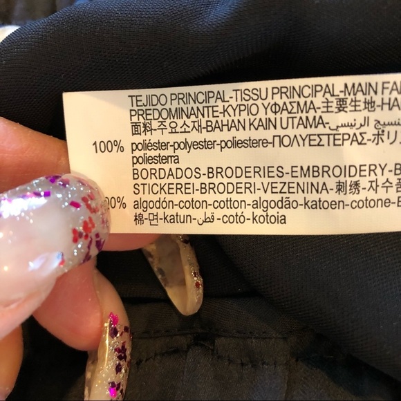 NWT, Zara Embroidered Shorts, Satin Effect, Extra Large - Picture 6 of 6